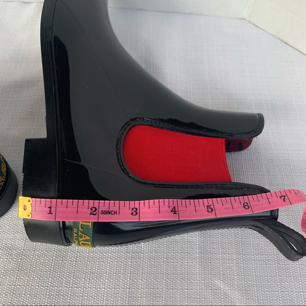 Lauren Ralph Lauren | Black/Bright Tally Rain Boots Size 7. - Picture 9 of 12